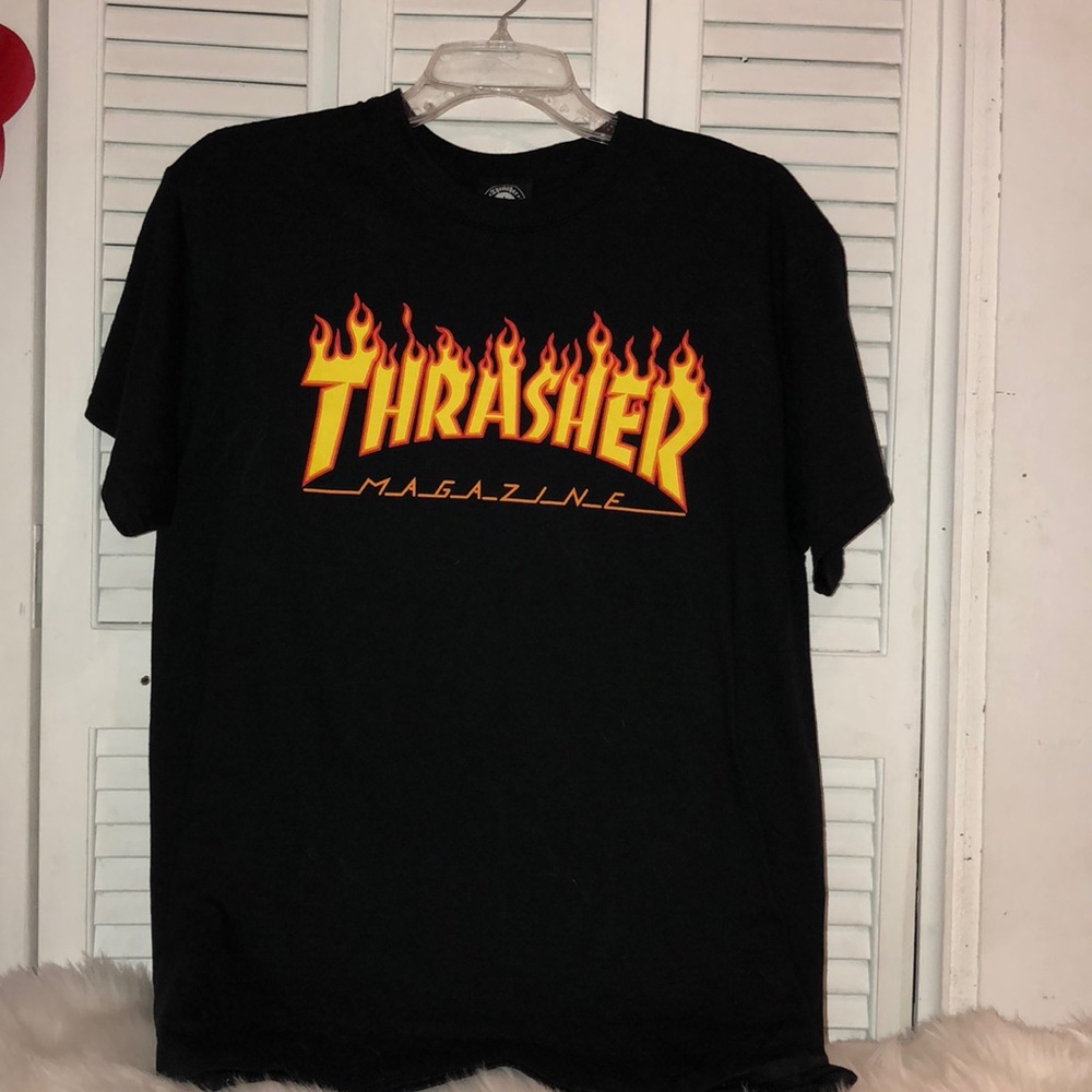 classic black thrasher shirt